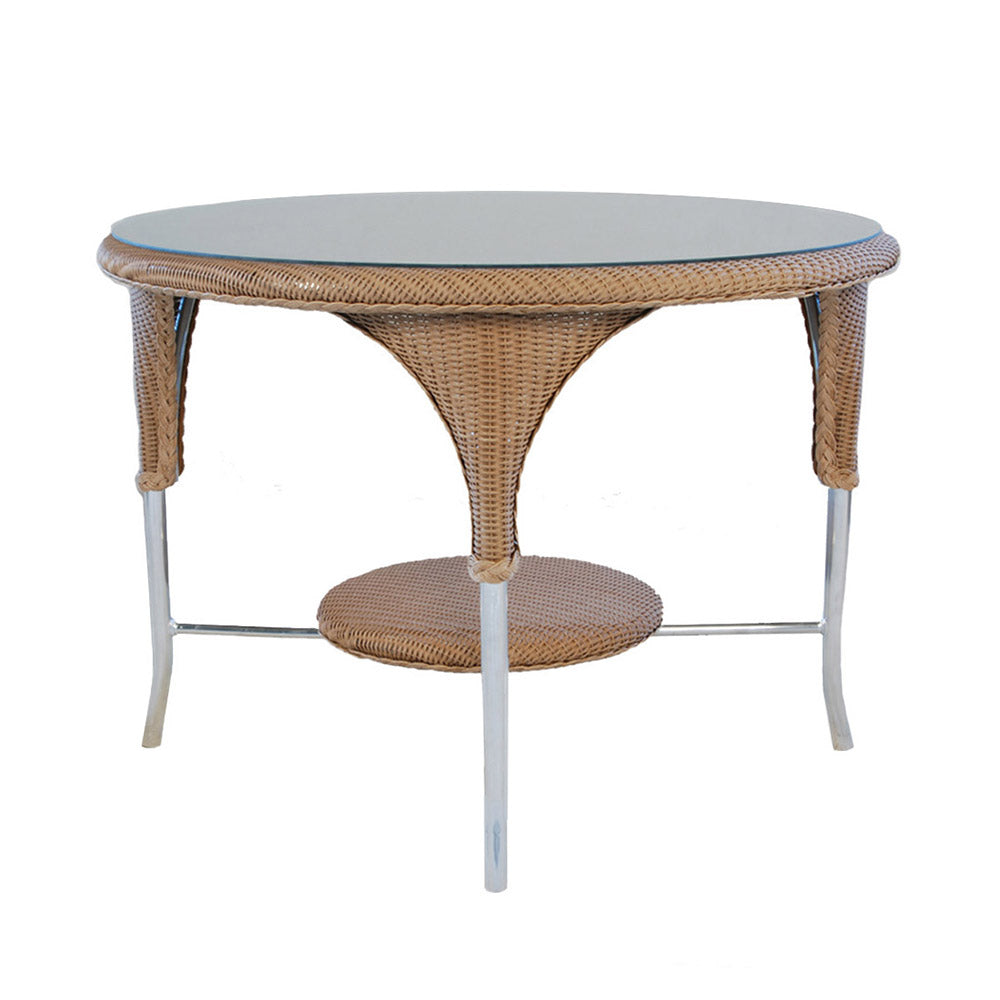 Lloyd Flanders Lloyd Loom 42" Round Dining Table – 2x2 Weave, lifestyle photo 1