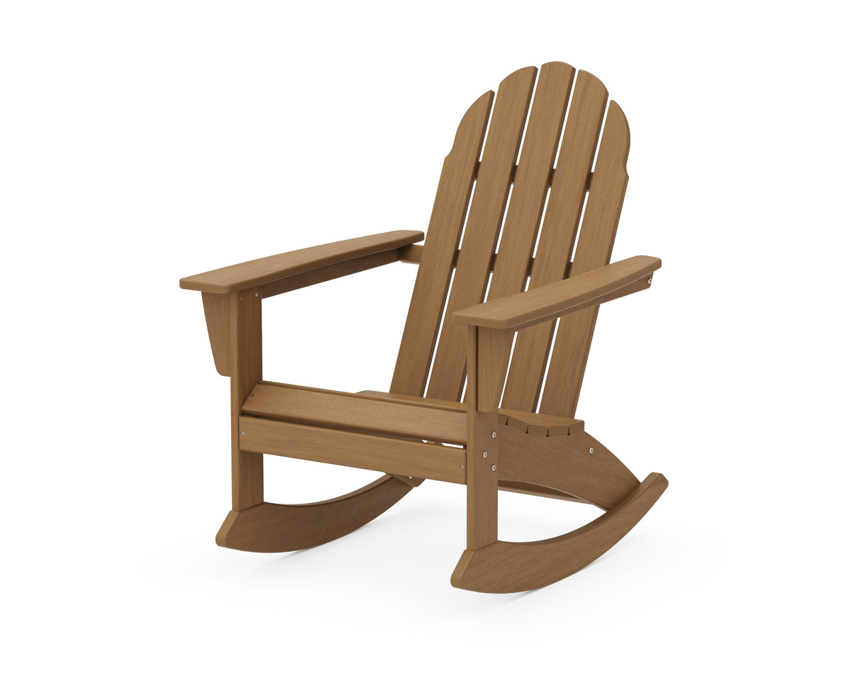 POLYWOOD Vineyard Adirondack Rocking Chair in Natural