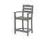 POLYWOOD La Casa Café Counter Arm Chair in Slate Grey