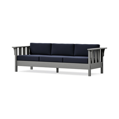POLYWOOD Acadia Deep Seating Sofa in Slate Grey / Navy