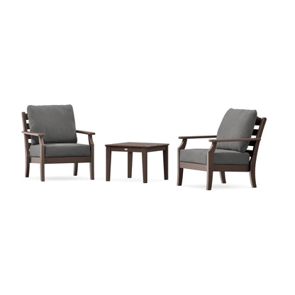 POLYWOOD Savannah 3-Piece Deep Seating Set in Mahogany