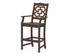POLYWOOD Chinoiserie Bar Arm Chair in Mahogany