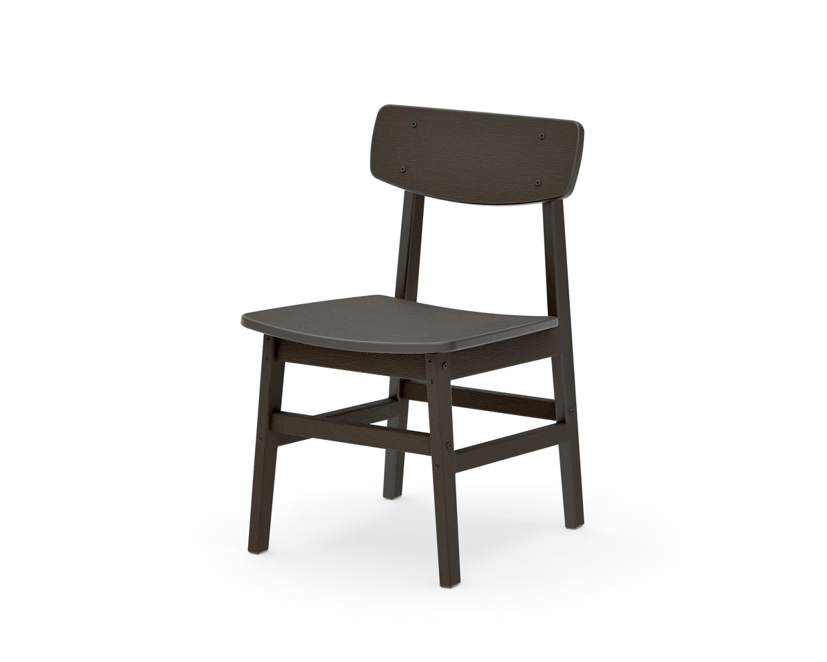 POLYWOOD Modern Studio Urban Chair (Single) in Vintage Coffee