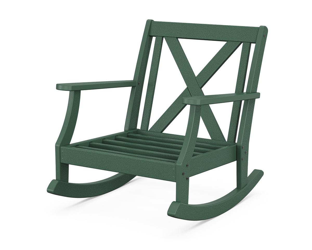 POLYWOOD Braxton Deep Seating Rocking Chair Frame in Green