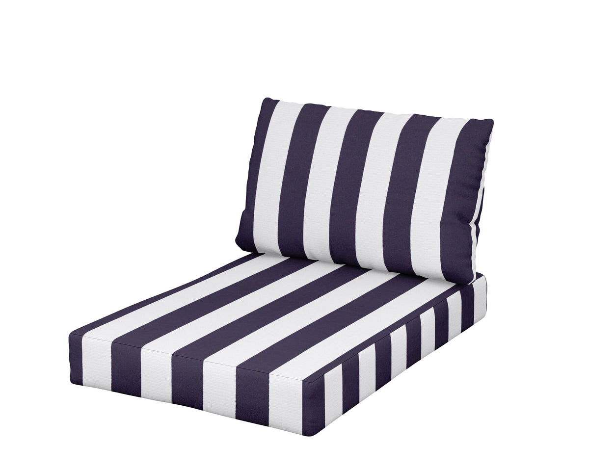 POLYWOOD Daybed Swing Seat/Back Cushion in Cabana Stripe Navy