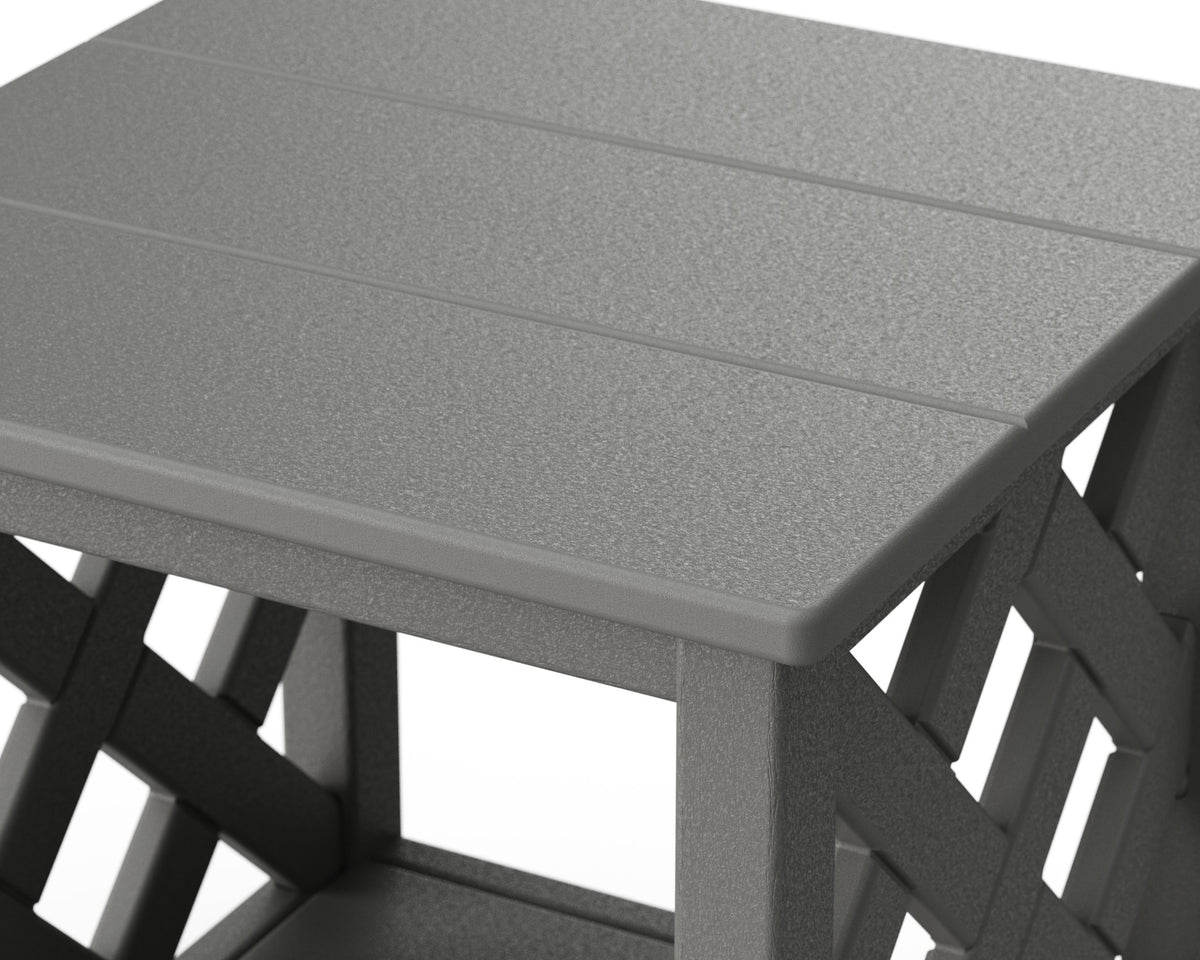 POLYWOOD Wovendale Accent Table angle view