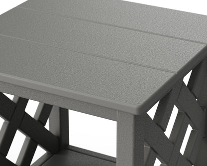 POLYWOOD Wovendale Accent Table angle view