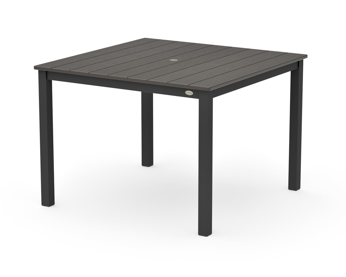 POLYWOOD Main Street 42 x 42 Dining Table in Black / Vintage Coffee
