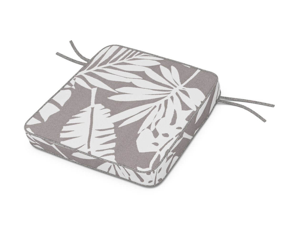 POLYWOOD Acadia Dining Arm Seat Cushion in Leaf Grey Mist