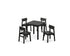 POLYWOOD Modern Studio Kids 5-Piece Dining Set in Black