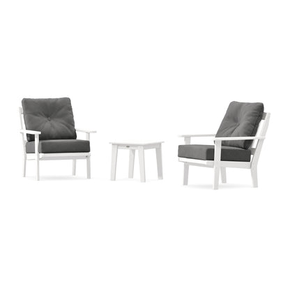 POLYWOOD Mission 3-Piece Deep Seating Set in White