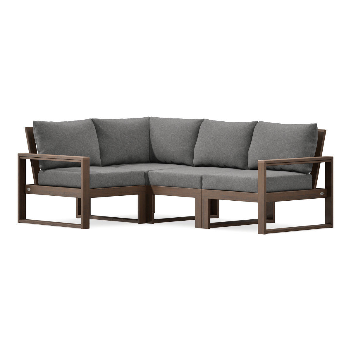 POLYWOOD EDGE 4-Piece Modular Deep Seating Set in Kona