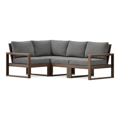 POLYWOOD EDGE 4-Piece Modular Deep Seating Set in Kona