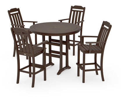 POLYWOOD Cottage 5-Piece Round Bar Set in Kona