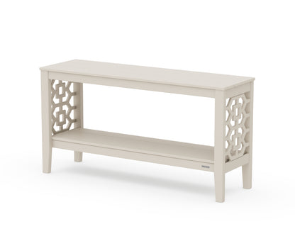 POLYWOOD Chinoiserie 56” Console Table in Sand