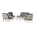 POLYWOOD Lakeside 5-Piece Lounge Sofa Set in Sand