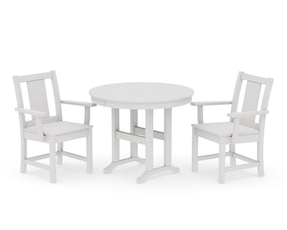 POLYWOOD Prairie 3-Piece Farmhouse Dining Set in Vintage White