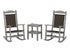 POLYWOOD Presidential Woven Rocker 3-Piece Set in Slate Grey / Cahaba