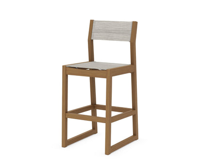 POLYWOOD EDGE Sling Bar Side Chair in Natural / Birch