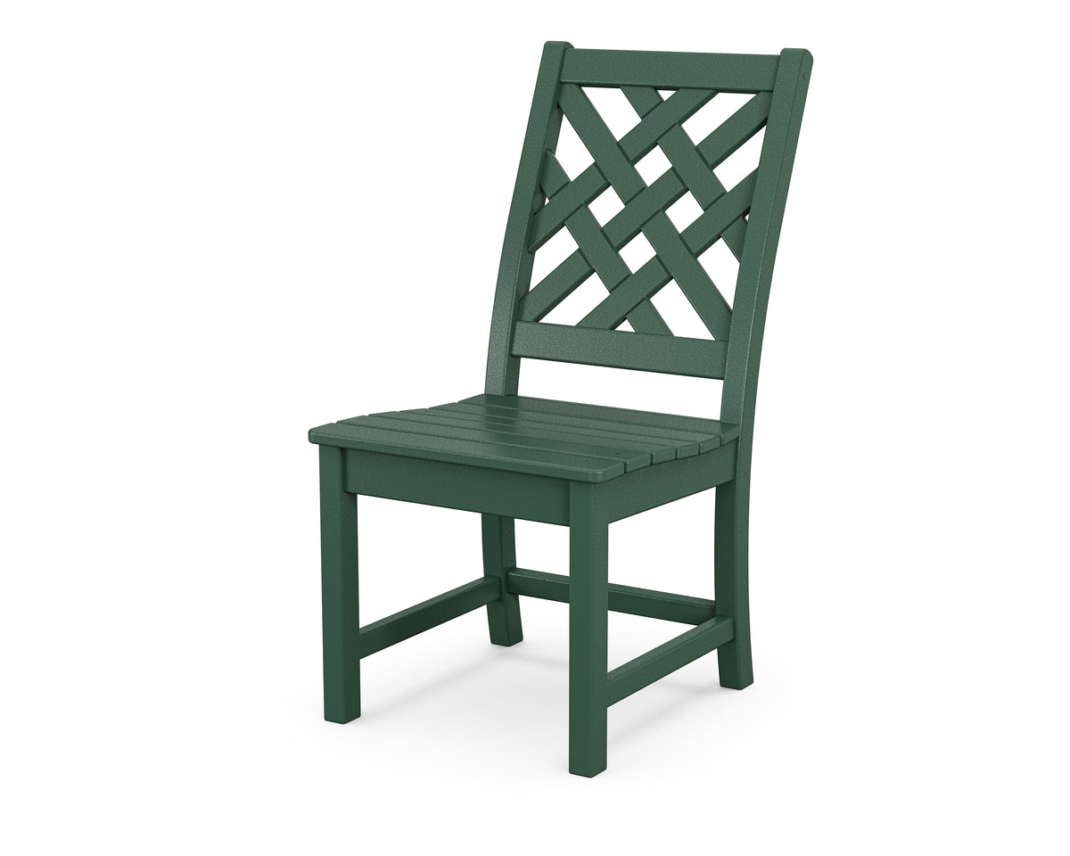 POLYWOOD Wovendale Dining Side Chair in Green