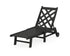 POLYWOOD Wovendale Chaise with Wheels in Black