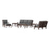 POLYWOOD Country Living Wovendale 7-Piece Deep Seating Set in Mahogany