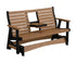 Berlin Gardens Bristol 3 Seat Glider, cedar slats with a black frame and center console