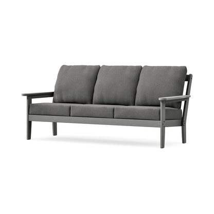 POLYWOOD Cottage Deep Seating Sofa in Slate Grey / Ash Charcoal