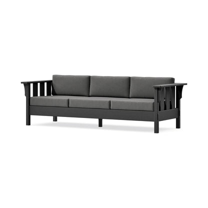 POLYWOOD Acadia Deep Seating Sofa in Black / Ash Charcoal