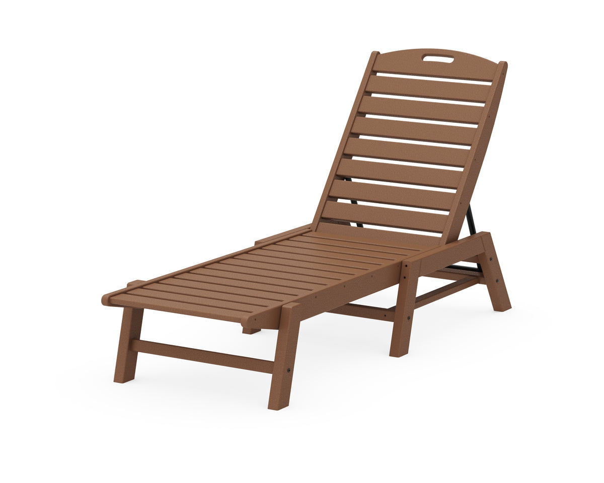 POLYWOOD Nautical Chaise in Teak