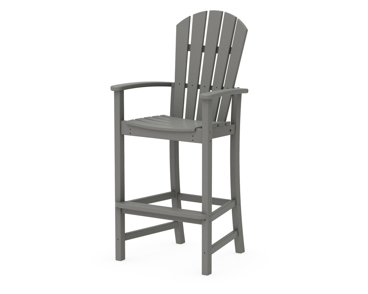 POLYWOOD Palm Coast Bar Chair in Slate Grey