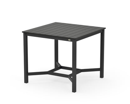 POLYWOOD Main Street 42 x 42 Counter Table in Black / Black