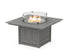 POLYWOOD Acadia Square 42" Fire Pit Table in Slate Grey