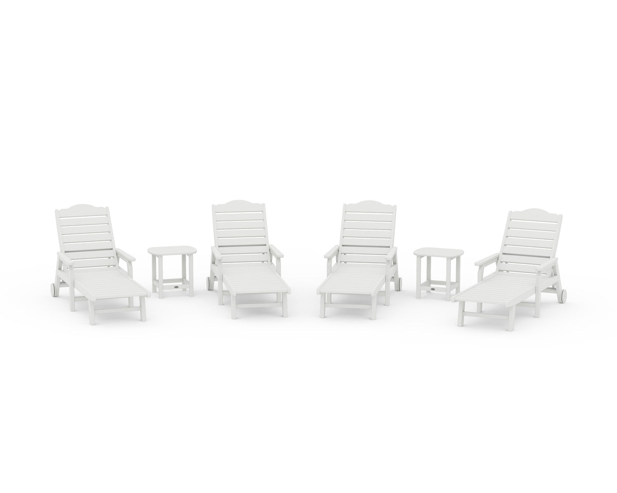 POLYWOOD Draper James Savannah 6-Piece Chaise Lounge Set in Vintage White