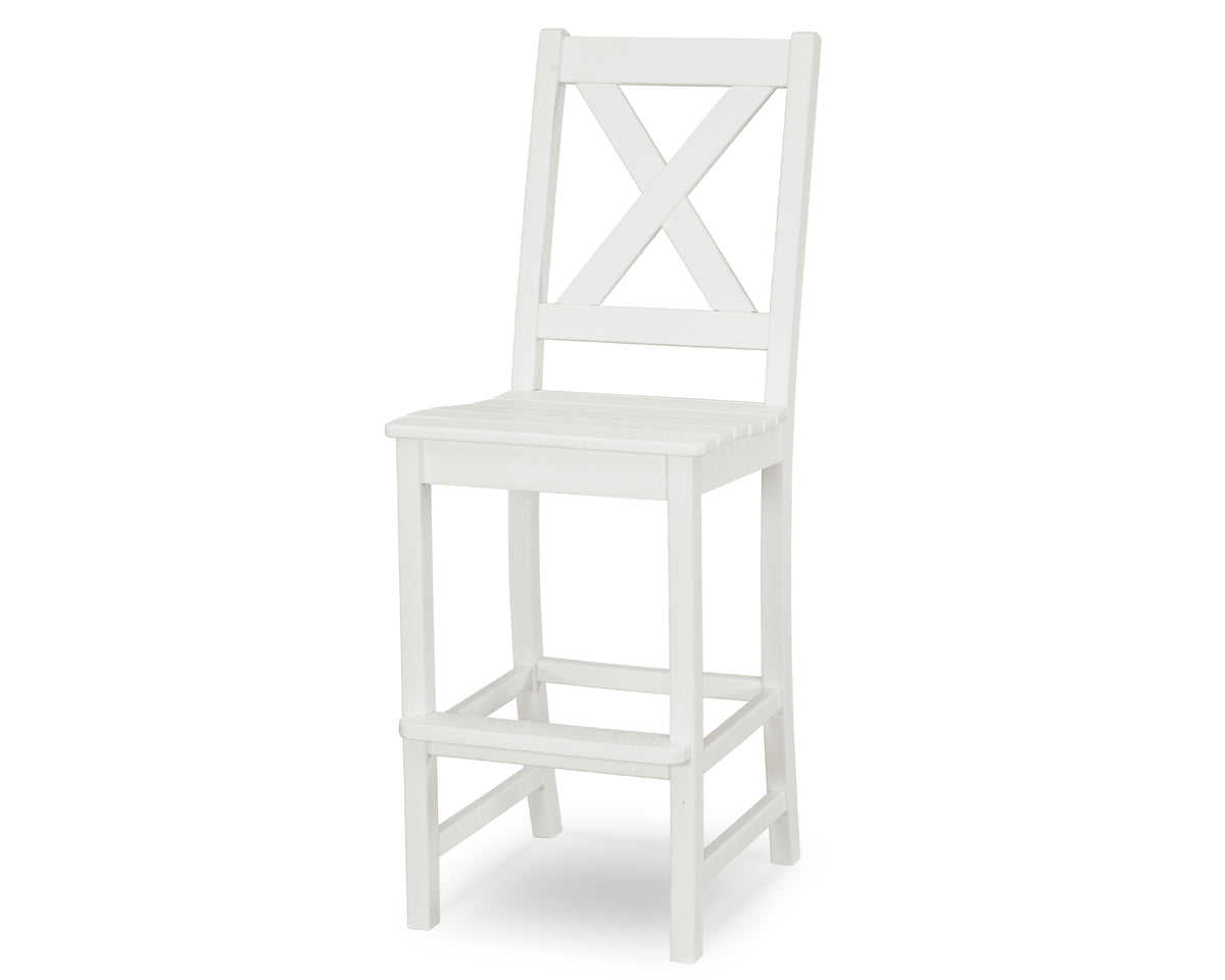 POLYWOOD Braxton Bar Side Chair in Vintage White