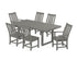 POLYWOOD Vineyard 7-Piece Dining Set - 39" x 78" Table in Slate Grey