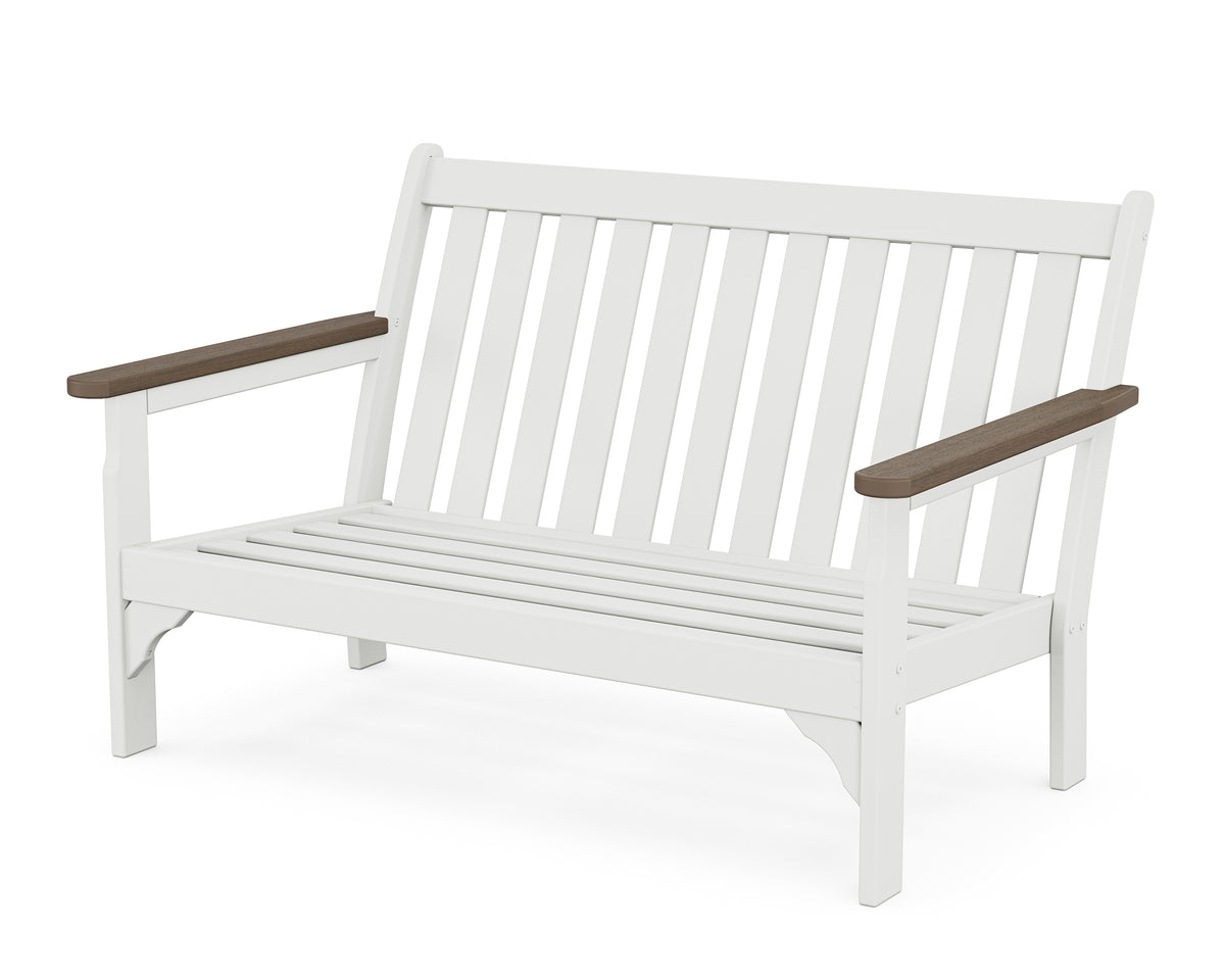 POLYWOOD Vineyard Loveseat Frame in White / Kona