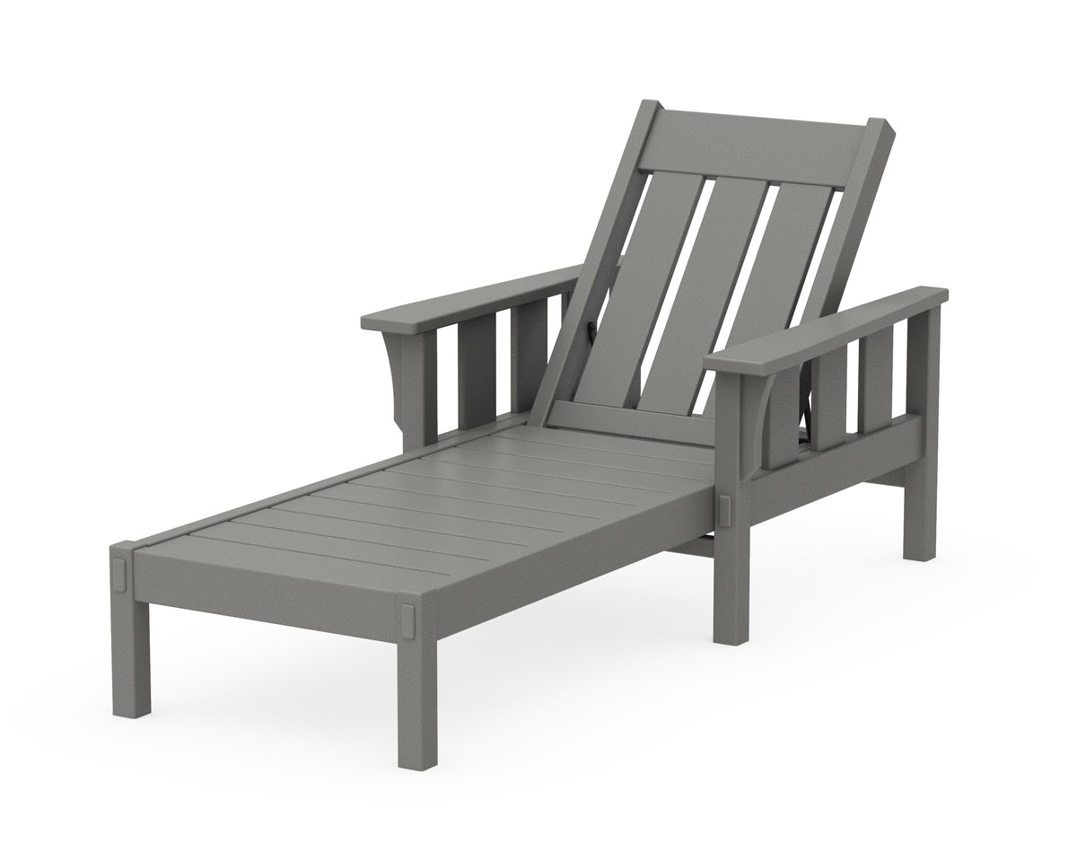 POLYWOOD Acadia Chaise Lounge in Slate Grey