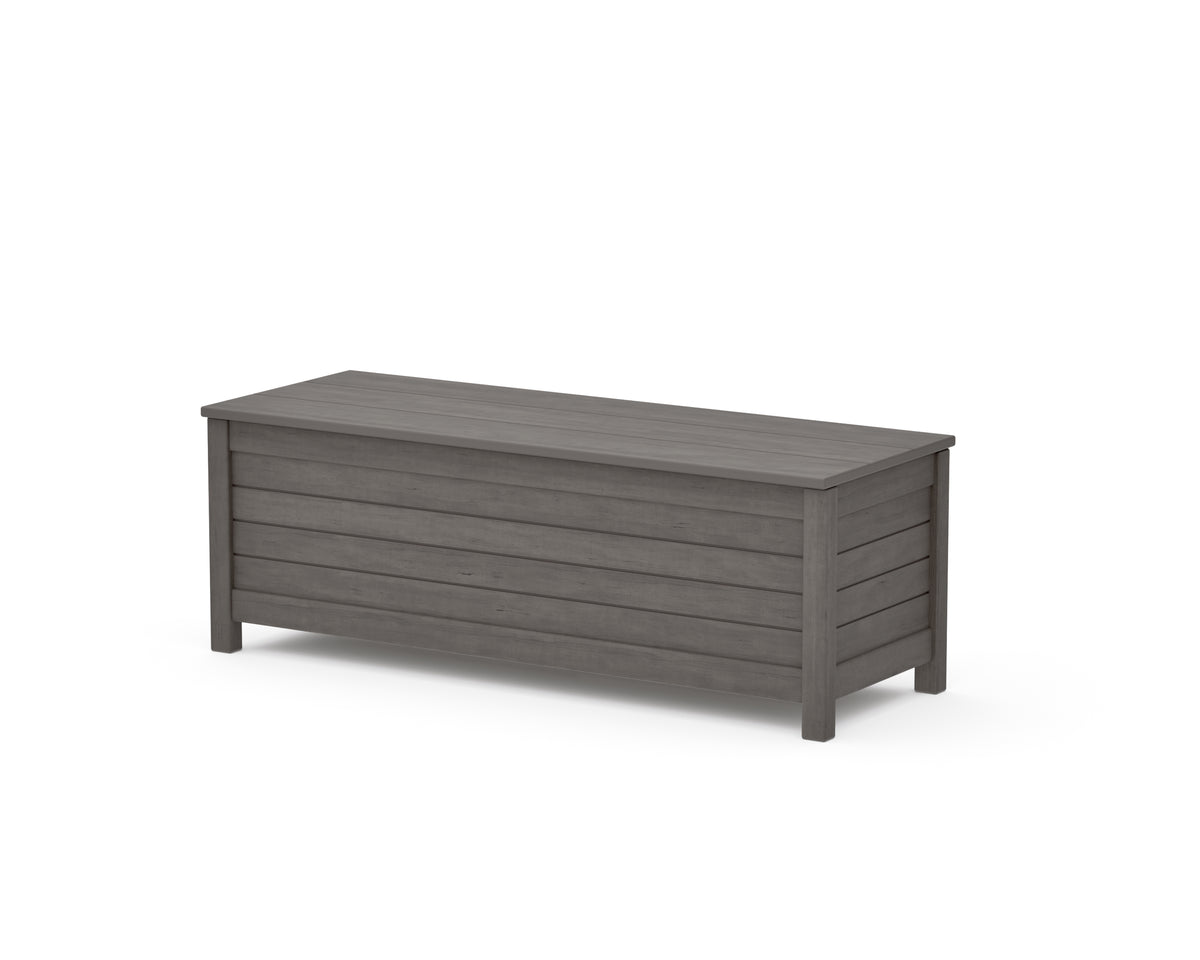 POLYWOOD Nautical 48" Storage Bench in Driftwood