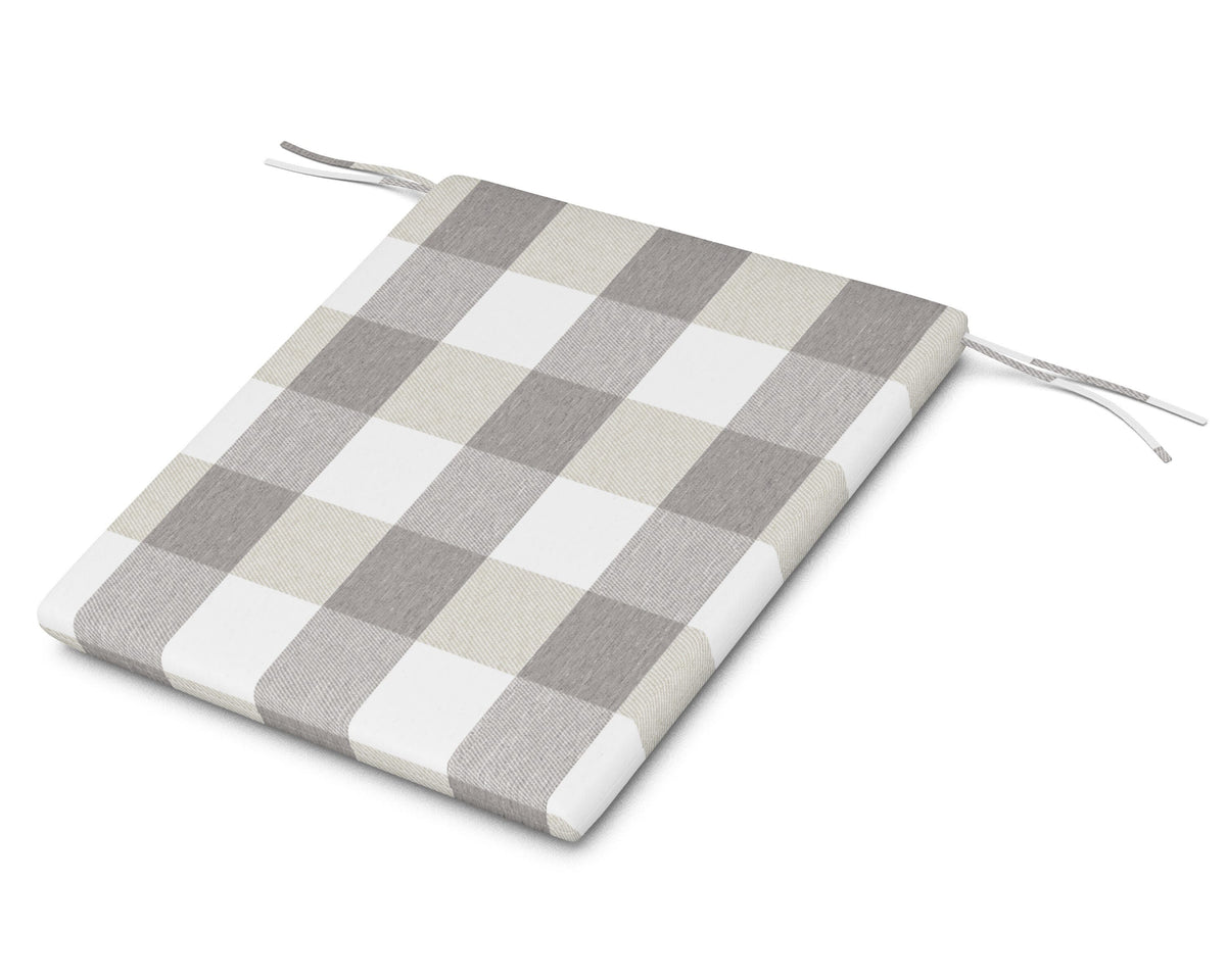 POLYWOOD AL100 Seat Pad in Buffalo Plaid Grey Mist