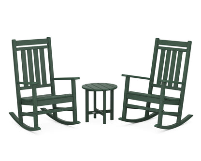 POLYWOOD Estate 3-Piece Rocking Chair Set in Green
