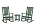 POLYWOOD Estate 3-Piece Rocking Chair Set in Green