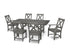 POLYWOOD Braxton 7-Piece Rustic Farmhouse Dining Set in Slate Grey