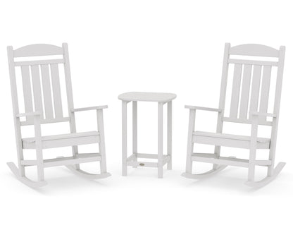 POLYWOOD Presidential Rocker 3-Piece Set in Vintage White