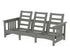 POLYWOOD Club Mission Sofa Frame in Slate Grey