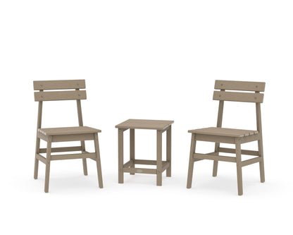 POLYWOOD Modern Studio Plaza Chair 3-Piece Seating Set in Vintage Sahara