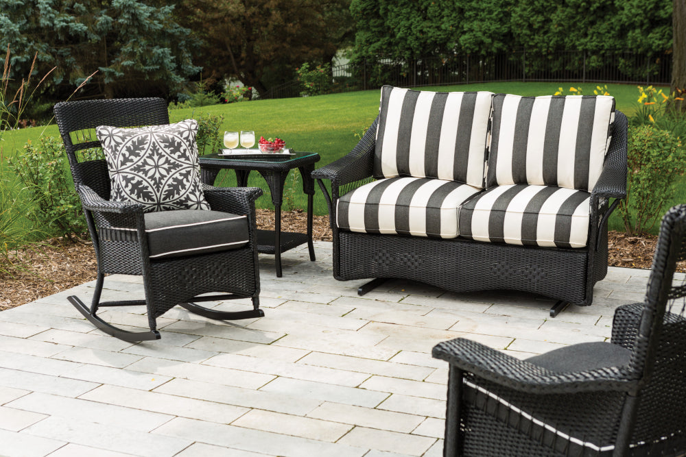 Lloyd Flanders Nantucket Loveseat Glider, lifestyle photo 3