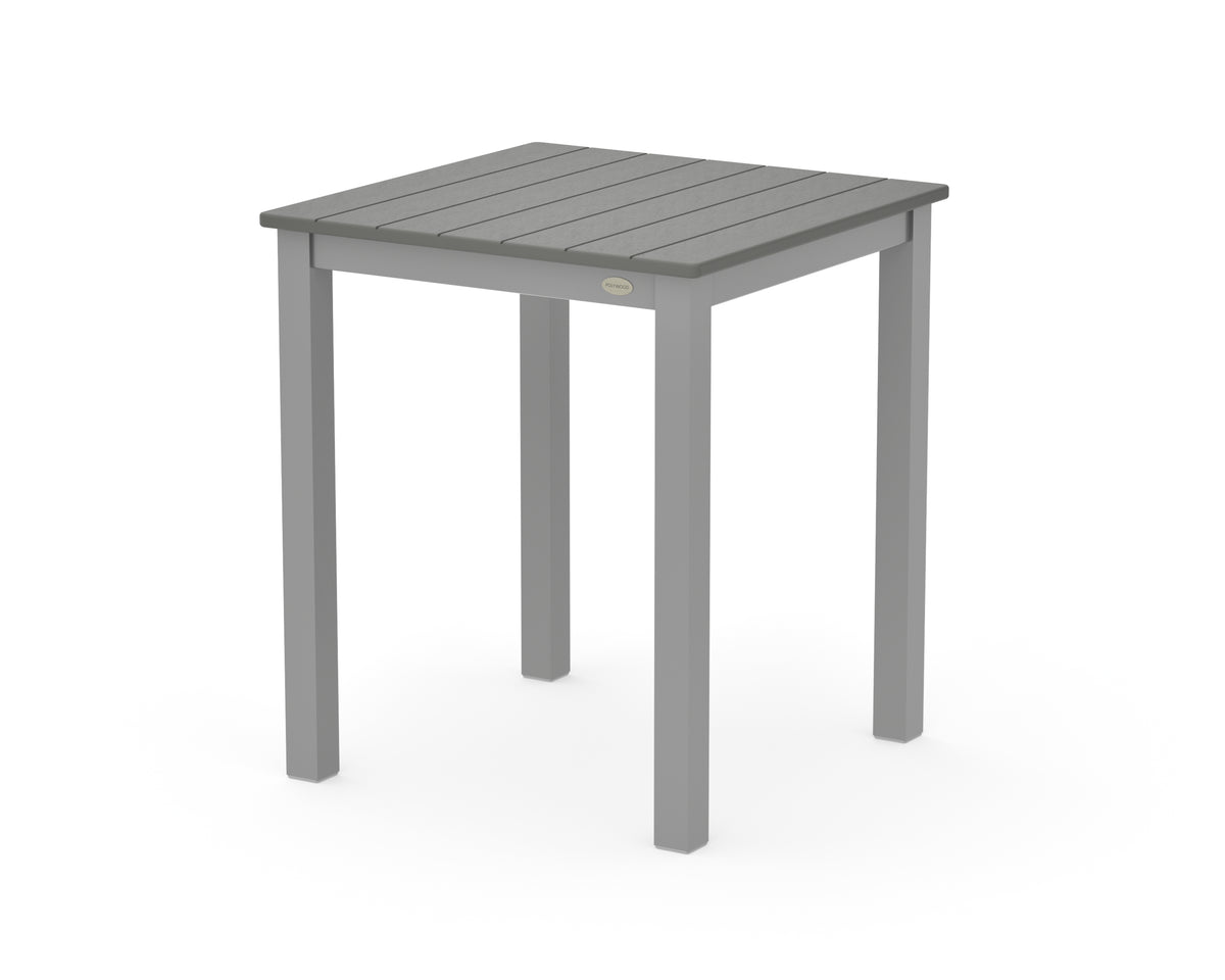 POLYWOOD Main Street 26 x 26 Dining Table in Silver / Slate Grey