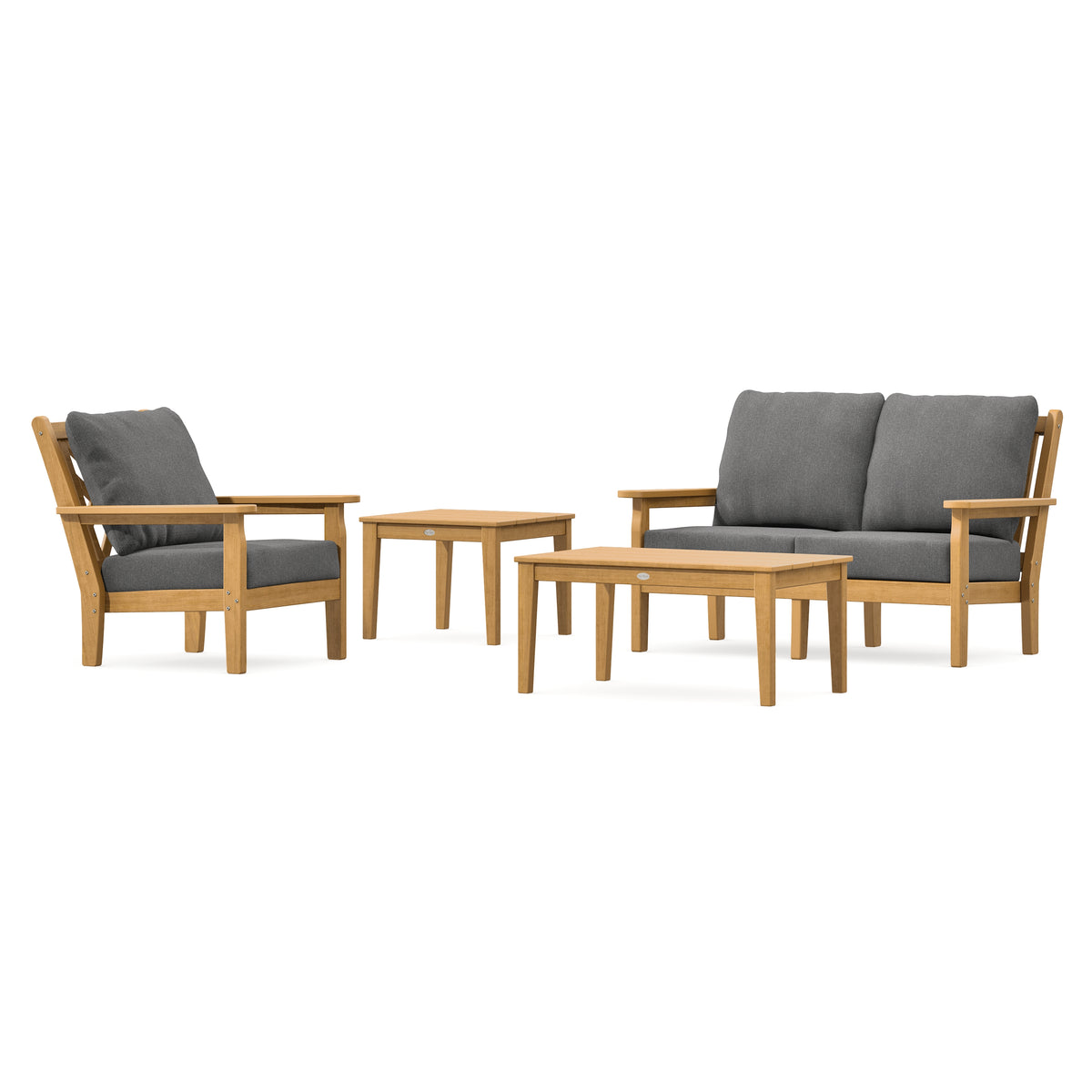 POLYWOOD Chippendale 4-Piece Deep Seating Set in Natural
