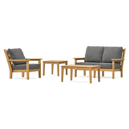 POLYWOOD Chippendale 4-Piece Deep Seating Set in Natural